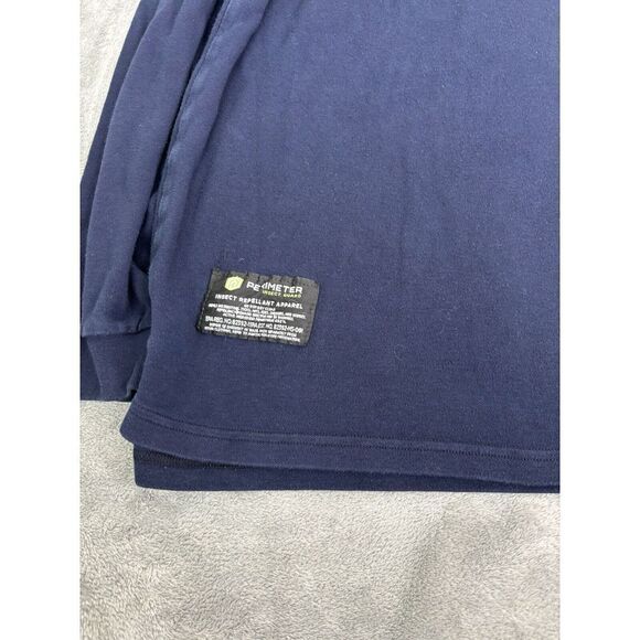 Tyndale Flame Resistant Long Sleeve T Shirt Men's Size 2XL XXL Blue Workwear - Picture 3 of 12